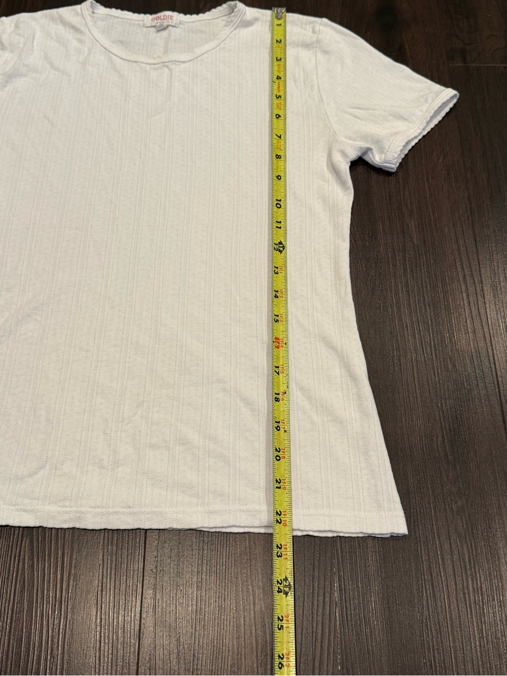 Goldie Classic White Ribbed Short-Sleeve Top - Women's - Picture 7 of 11